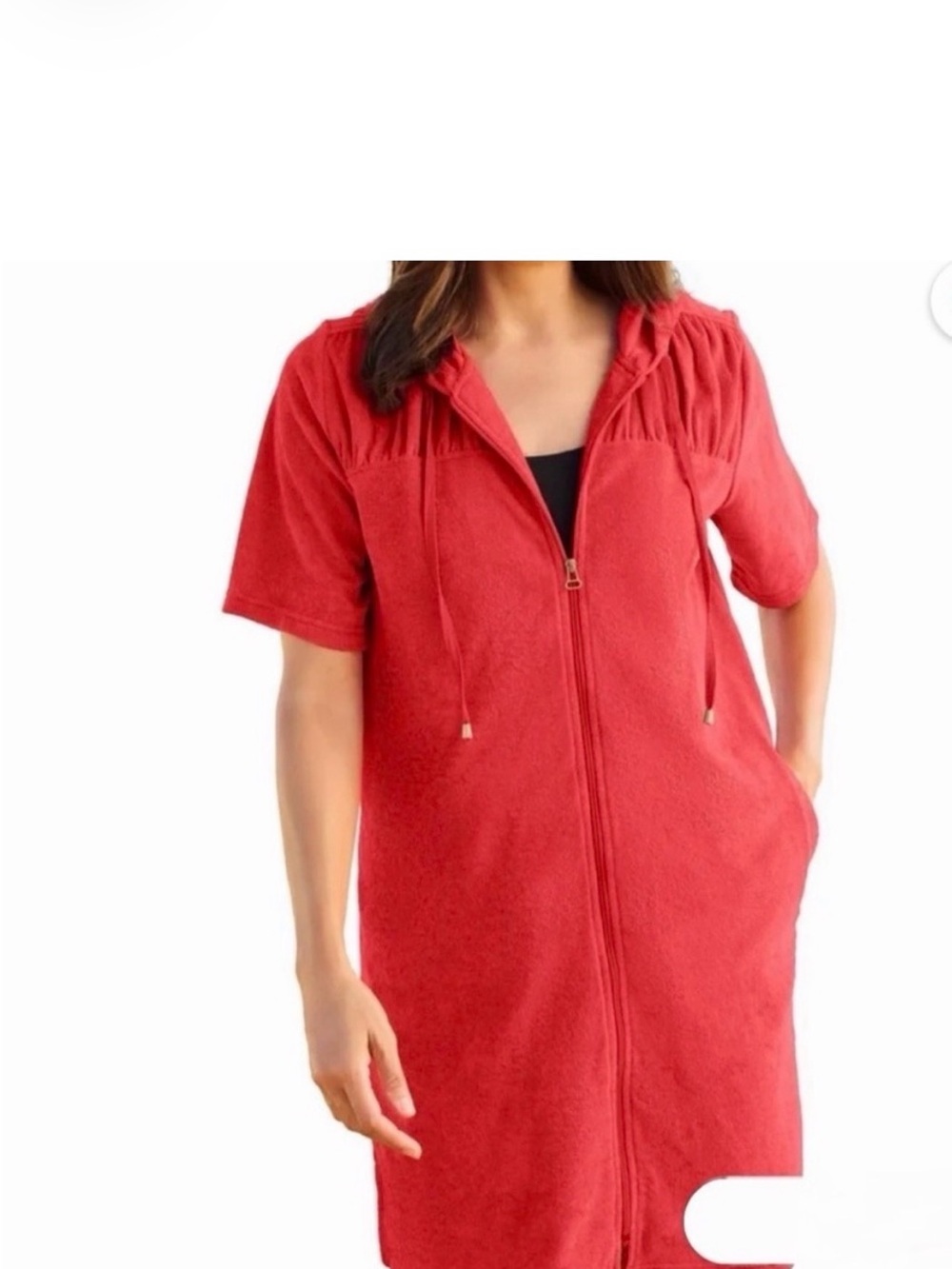 New Swimsuits For All Terry Hooded Zip Front Swimsuit Coverup 5X 6X 38 40 Mango